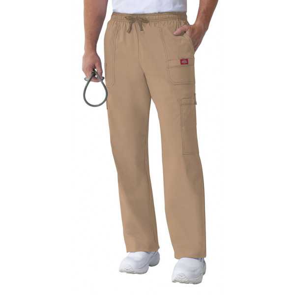 Pantalon médical élastique et cordon Homme, Dickies, Collection "GenFlex" (81003) beige face