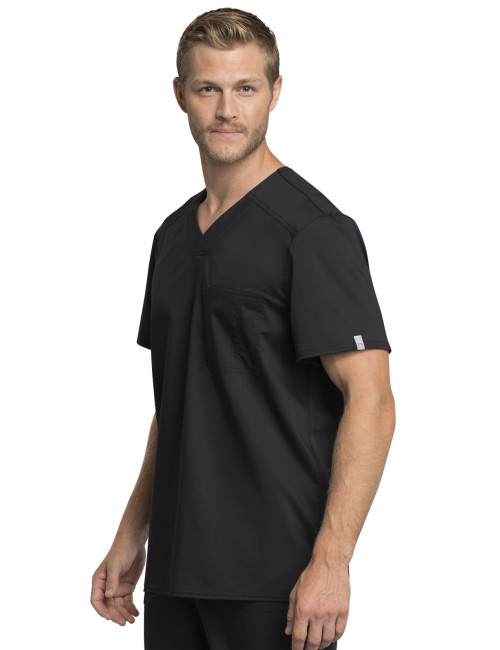 Tunique médicale homme, Cherokee "Revolution " (WW755AB) noir droite