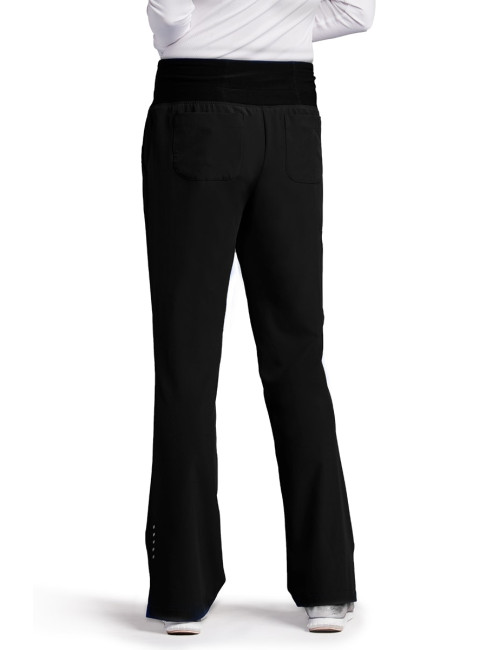 Pantalon médical femme, couleur noir vue de dos, Barco One (5206)