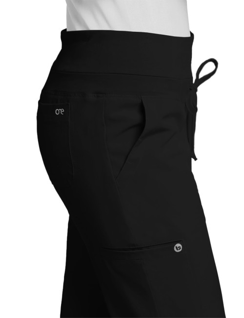 Pantalon médical femme, couleur noir vue détail, Barco One (5206)