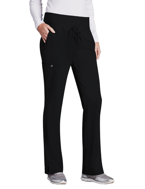 Pantalon médical femme, couleur noir vue de face, Barco One (5206)