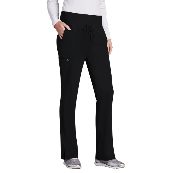 Pantalon médical femme, couleur noir vue de face, Barco One (5206)