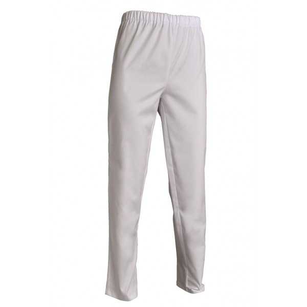 Pantalon médical blanc Poly/Coton Unisexe, SNV (ADLX00000) couleur blanc poly/coton face