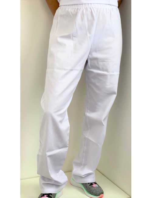 White Unisex Medical Pants, 60 degree wash (CH11)