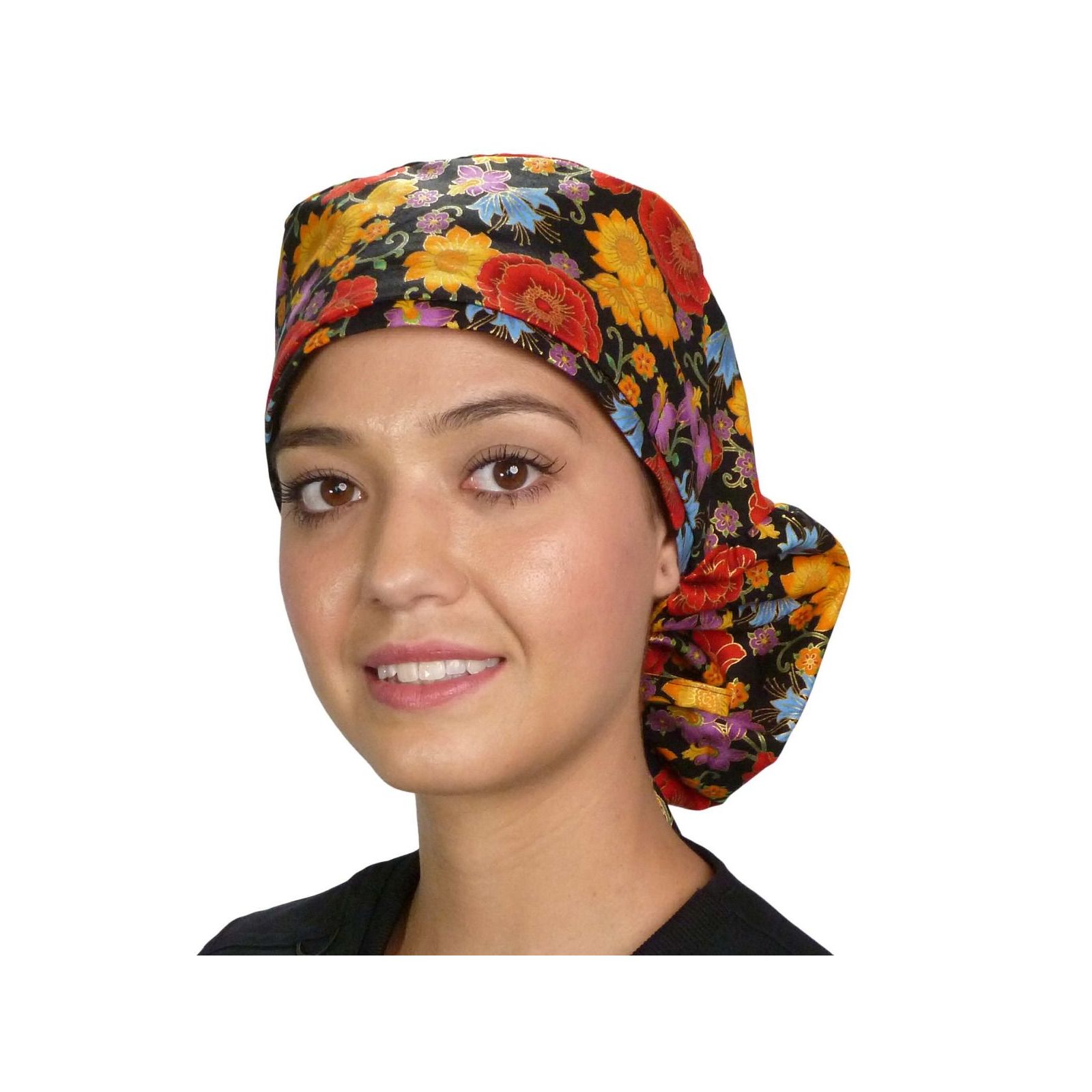 Calot Medical Cheveux Longs Automne En Fleurs Mankaia