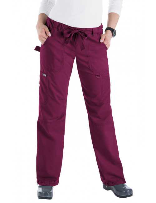 Pantalon médical Femme Koi "Lindsey", collection "Koi Classics" (701-) framboise face