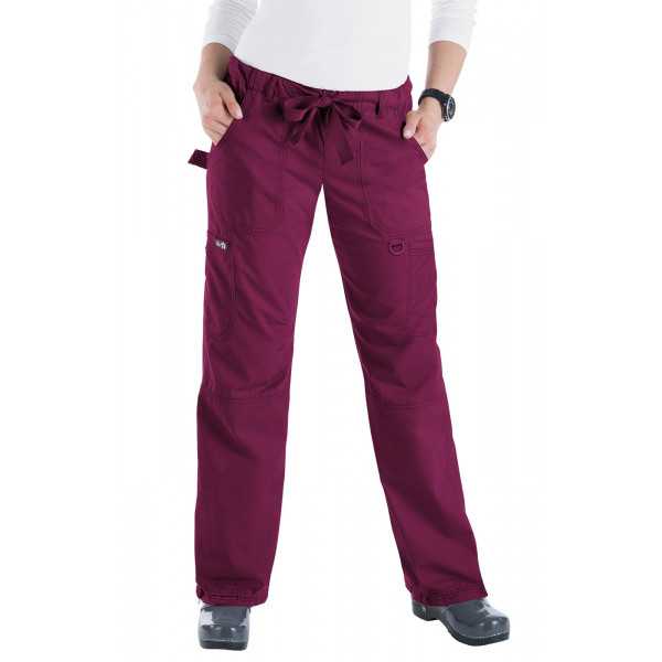 Pantalon médical Femme Koi "Lindsey", collection "Koi Classics" (701-) framboise face