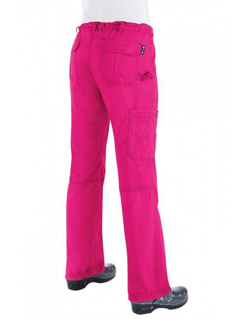 Pantalon médical Femme Koi "Lindsey", collection "Koi Classics" (701-) fuchsia dos