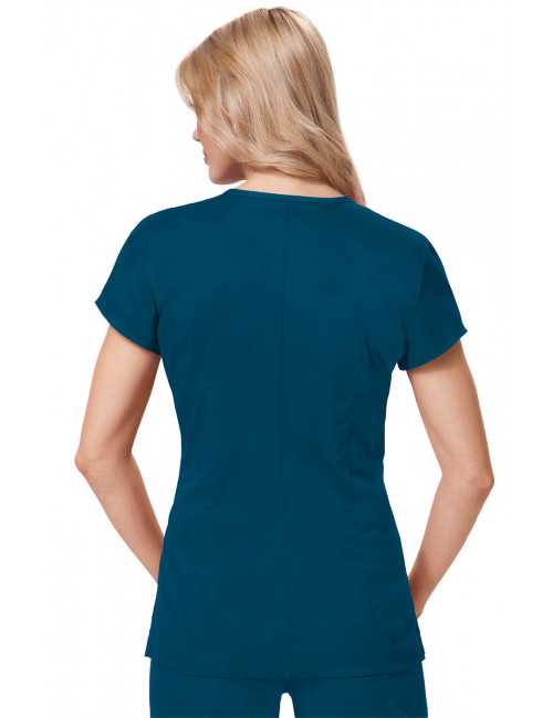 Blouse médicale Femme Koi "Mackenzie", collection "Koi Stretch" (204-) vert caraibe dos