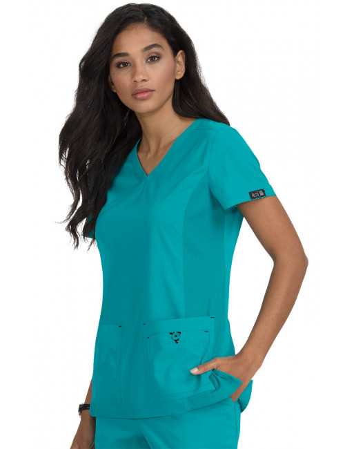 Blouse médicale Femme "Katie" Koi, collection "Koi Basics" (374-) corail vue dos