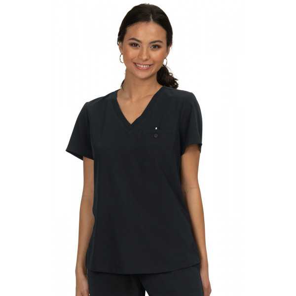 Blouse médicale Femme Koi "Prête à travailler", collection Koi Next Gen (1010) noir face