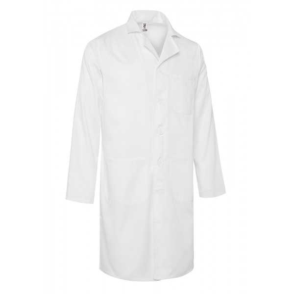 Blouse médicale Blanche Unisexe, manches longues (WALTER) vue produit