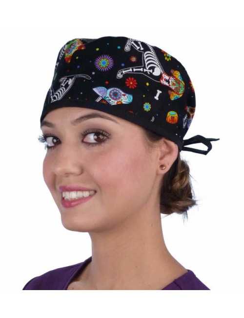 Gorra médica "Patas multicolores" (210-8686-BL)