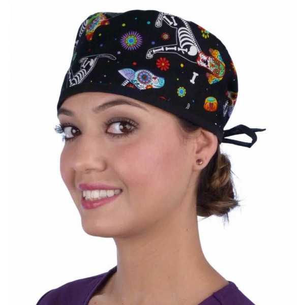 Gorra médica "Patas multicolores" (210-8686-BL)