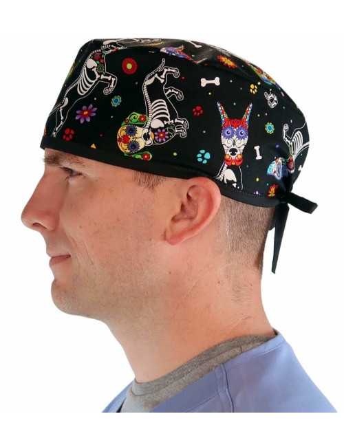 Gorra médica "Patas multicolores" (210-8686-BL)