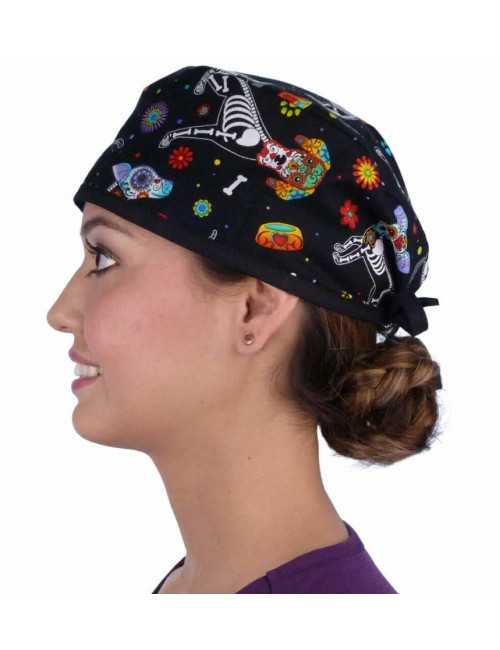 Gorra médica "Patas multicolores" (210-8686-BL)