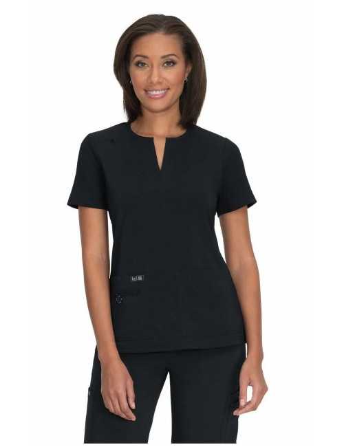 Blouse médicale Femme Koi "Gretchen", collection Koi Basics (1037-) noir face