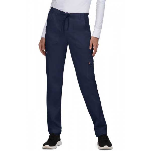 Pantalon médical Femme Koi "Sydney", collection Koi Stretch (753) bleu marine face