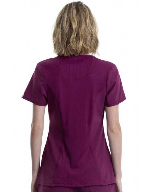 Blouse médicale antimicrobienne Femme Col rond, Cherokee, Collection "Infinity" (2624A) bordeaux dos