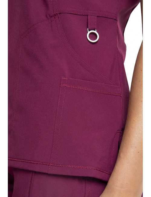 Blouse Médicale Femme Antibactérienne Cherokee, Collection "Infinity" (2625A) bordeaux zoom