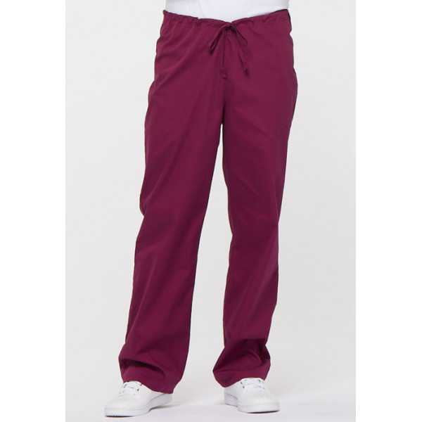 Pantalon médical Unisexe Cordon, Dickies, Collection "EDS signature" (83006) bordeaux vue face