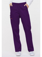 Pantalon médical Unisexe élastique, Dickies, Collection "EDS signature" (86106), couleur aubergine, vue face