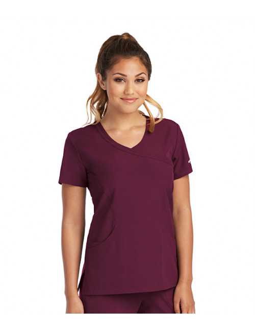 Blouse médicale femme, collection "Skechers" (SK102-) bordeaux