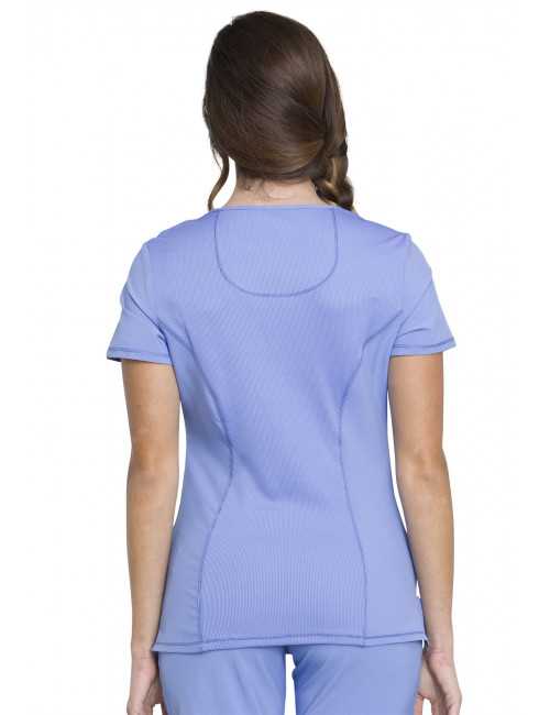 Blouse Médicale Femme Antibactérienne Cherokee, Collection "Infinity" (2625A) bleu ciel dos