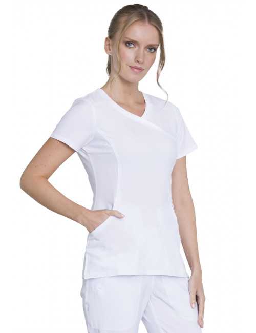 Blouse Médicale Femme Antibactérienne Cherokee, Collection "Infinity" (2625A) blanc gauche