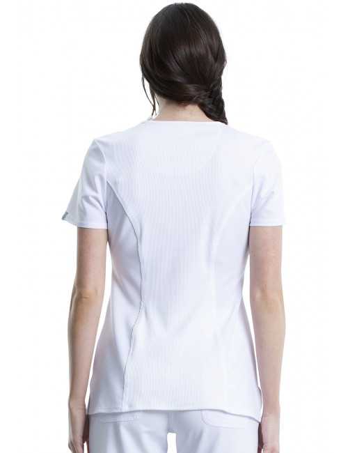 Blouse médicale antimicrobienne Femme Col rond, Cherokee, Collection "Infinity" (2624A) blanc dos