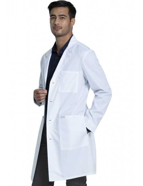 Blouse médicale Blanche Longue Homme, Cherokee, collection "Project Lab" (CKE460) gauche