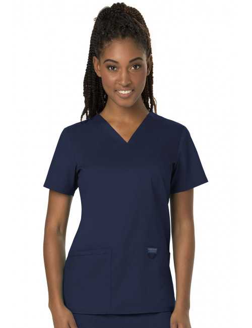 Blouse médicale Femme Col V, Cherokee, Collection "Revolution" (WWE620) bleu marine face