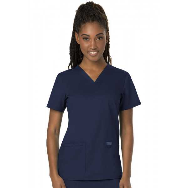 Blouse médicale Femme Col V, Cherokee, Collection "Revolution" (WWE620) bleu marine face