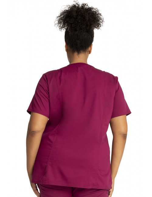 Blouse médicale Femme Col V, Cherokee, Collection "Revolution" (WWE620) bordeaux dos