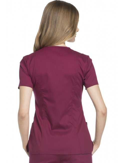 Blouse médicale Femme Cache Coeur, Cherokee, Collection "Revolution" (WWE610) bordeaux dos