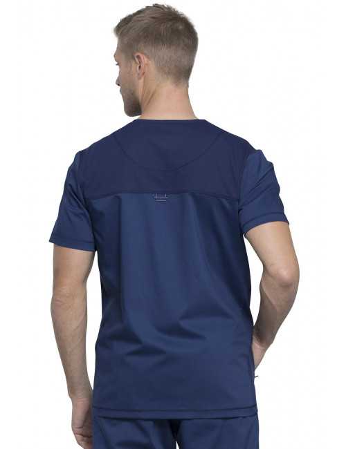 Blouse médicale Homme Col V, Cherokee, Collection "Revolution" (WWE603) bleu marine dos