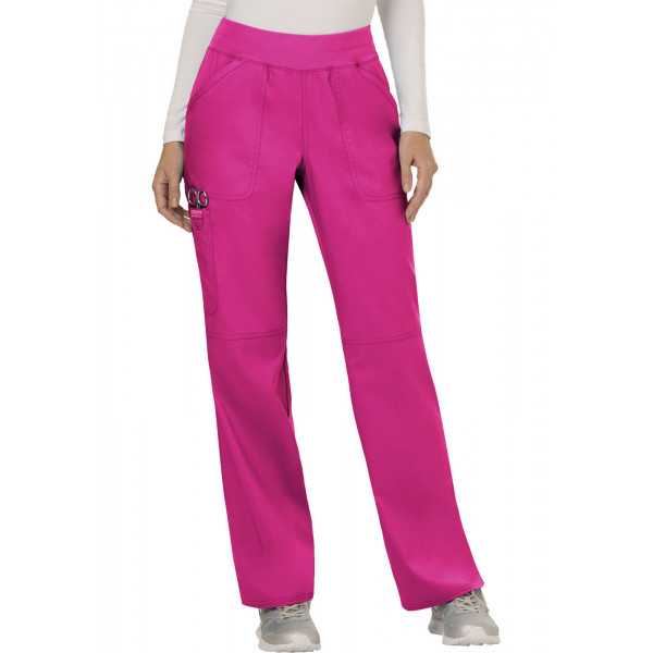 Pantalon médical Femme élastique, Cherokee, Collection "Revolution" (WWE110) rose gauche