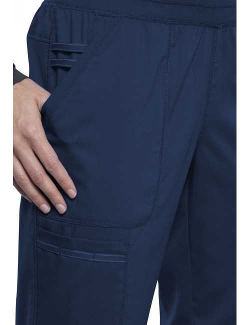 Pantalon médical Femme slim, Cherokee, Collection "Revolution" (WWE011) bleu marine détail