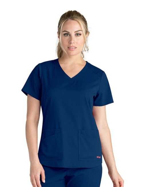 Blusa médica de mujer, "Grey's Anatomy Stretch" 2 bolsas (GRST011)
