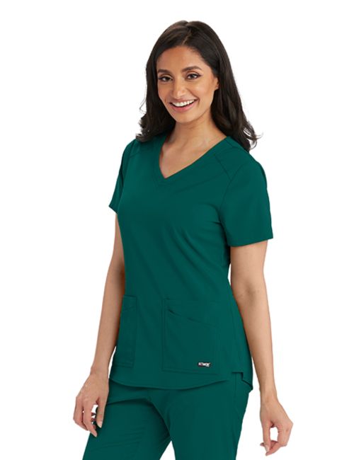 Blusa médica de mujer, "Grey's Anatomy Stretch" 2 bolsas (GRST011)