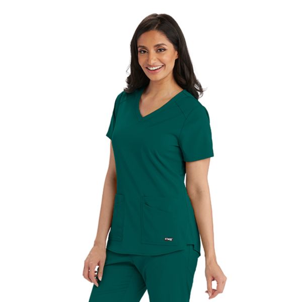 Women's medical blouse, "Grey's Anatomy Stretch" 2 pockets (GRST011)