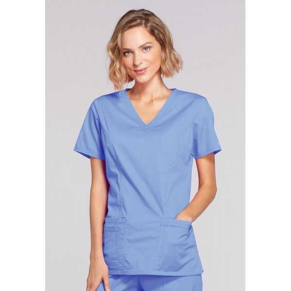 Blouse médicale Femme, Cherokee, collection "Core Stretch" (4728) bleu ciel face