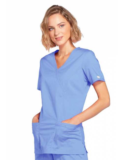 Blouse médicale Femme, Cherokee, collection "Core Stretch" (4728) bleu ciel droite