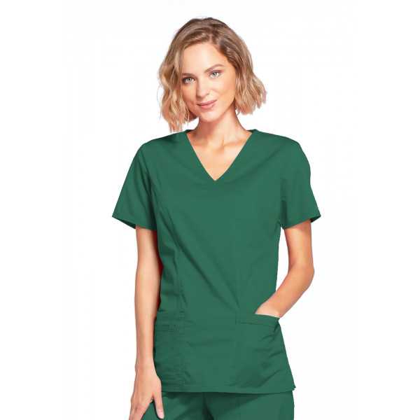 Blouse médicale Femme, Cherokee, collection "Core Stretch" (4728) vert chirurgien face