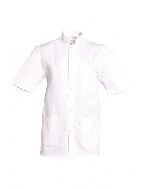 Medical gown Men's white short-sleeved Poly/Cotton Denis, SNV (DENCP00000)
