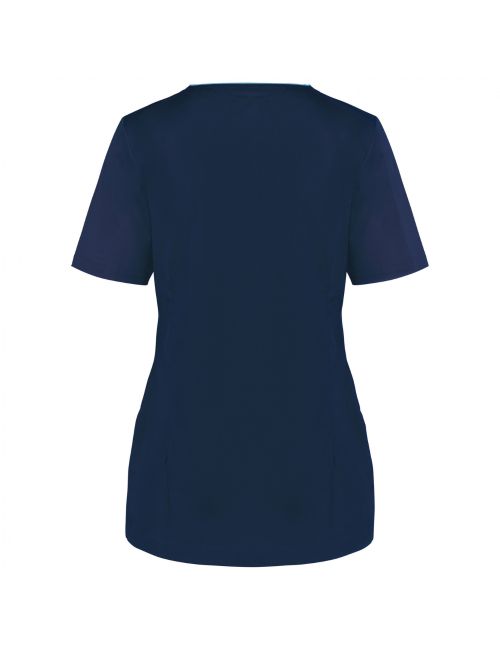 Blusa de mujer de polialgodón, con botones a presión (WK506)