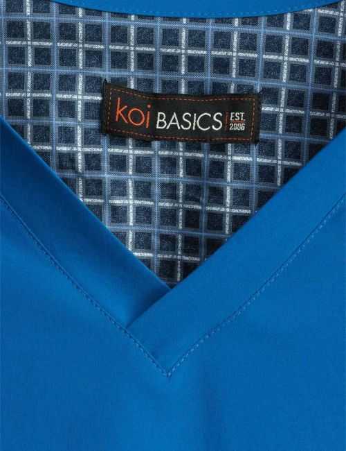 Blouse médicale Homme Koi "Bryan", collection "Koi Basics" (668-) bleu royal vue face