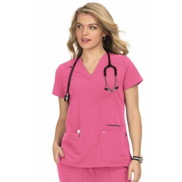 Blouse médicale Femme Koi "Hustle and Heart", 2 poches Koi Next Gen (1019)