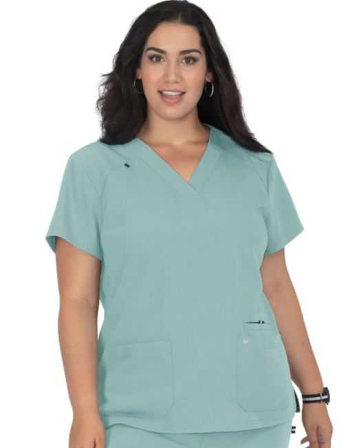 Blouse médicale Femme Koi "Hustle and Heart", 2 poches Koi Next Gen (1019)