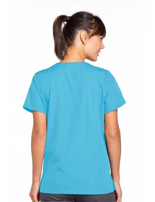 Blusa médica de mujer con botones de presión, Cherokee Workwear Originals (4770)